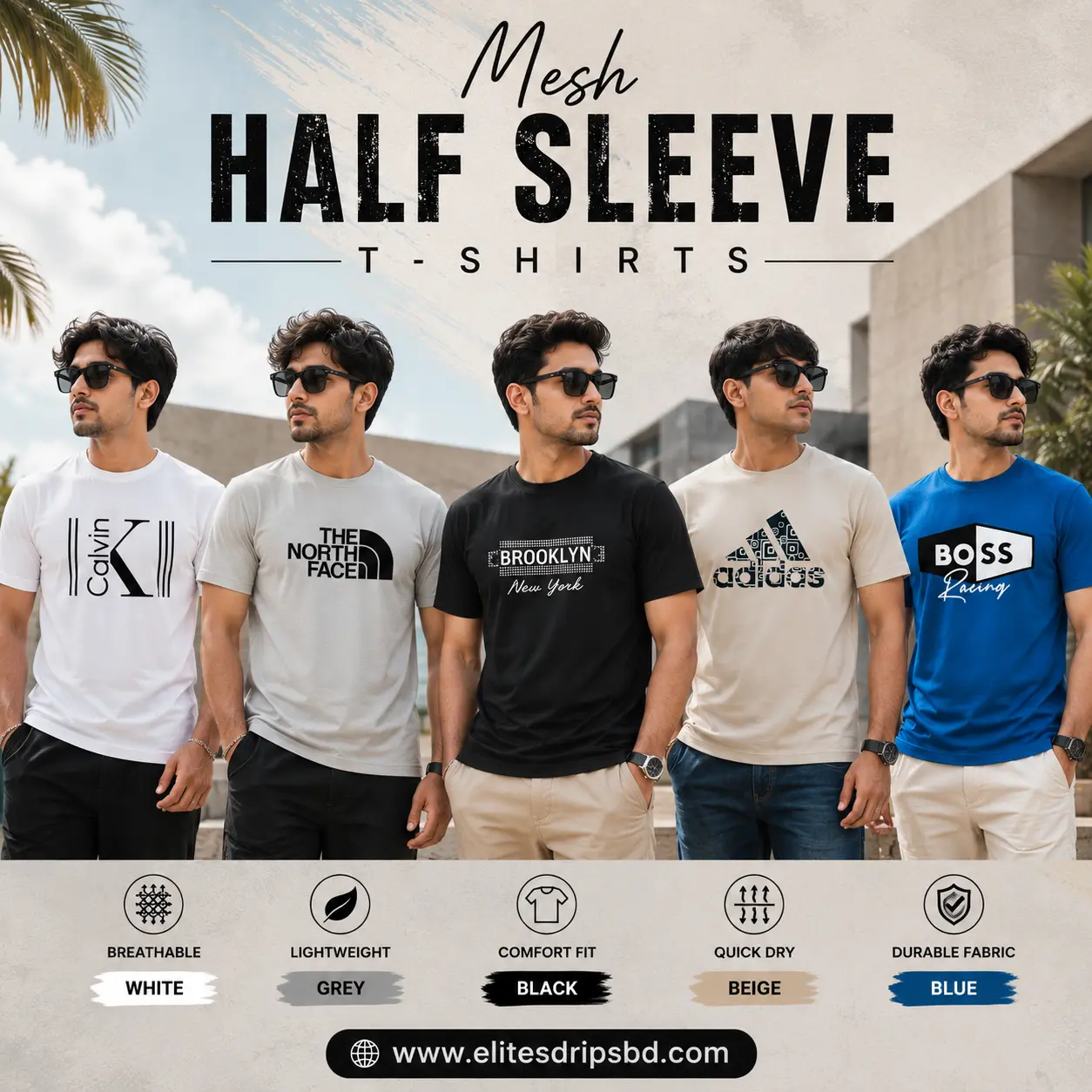 5 Pcs T-Shirt Combo